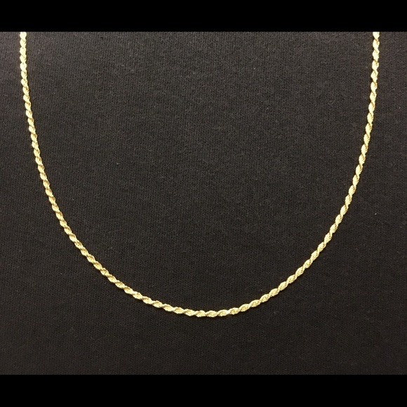 Gold Rope Chain 2mm And Jesus Piece - Picture 3 of 9